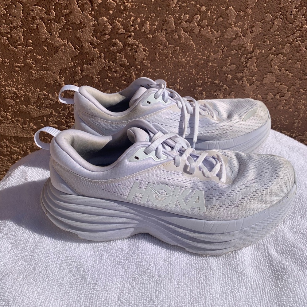 Hoka White Athletic Shoes